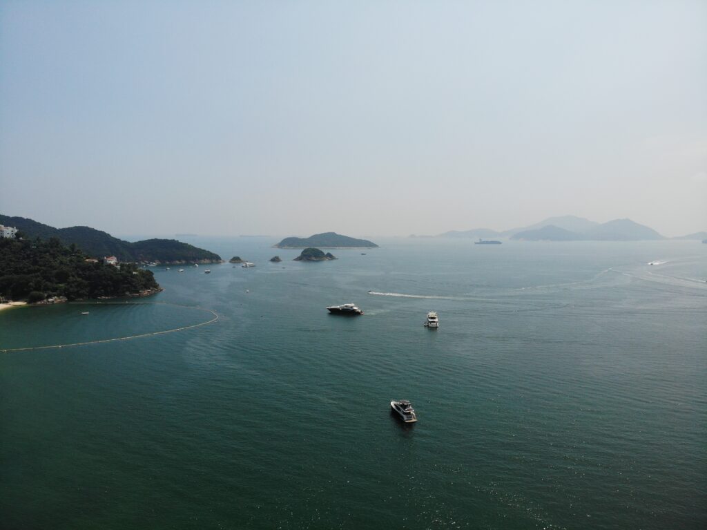 Drones in Hong Kong, this is a photo shot by drone of repulse bay