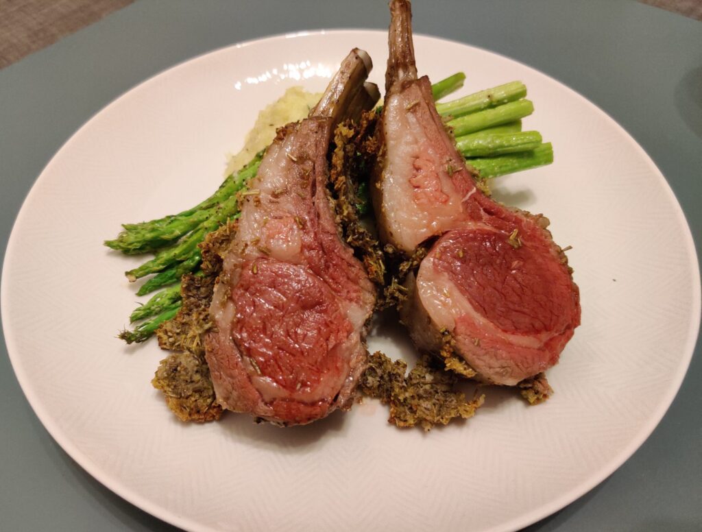 To show the finished product of my lamb rack 