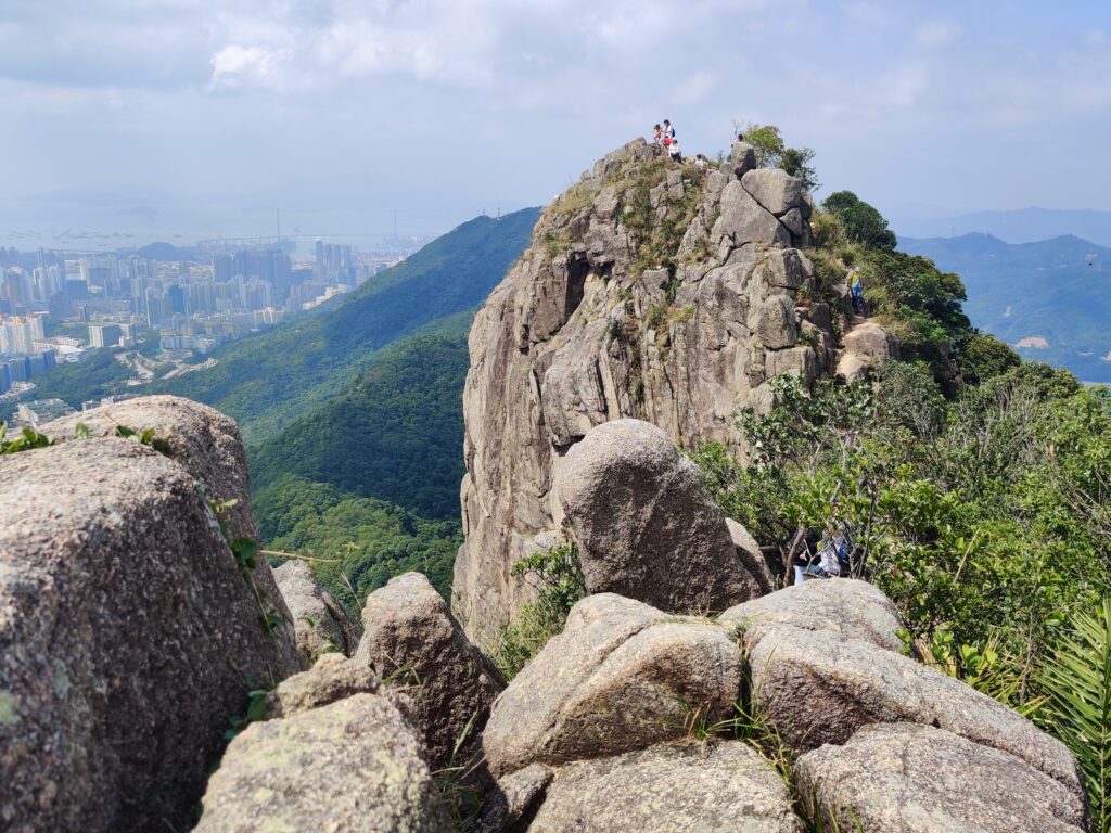 hong kong trails -  view at the top of Lion Rock