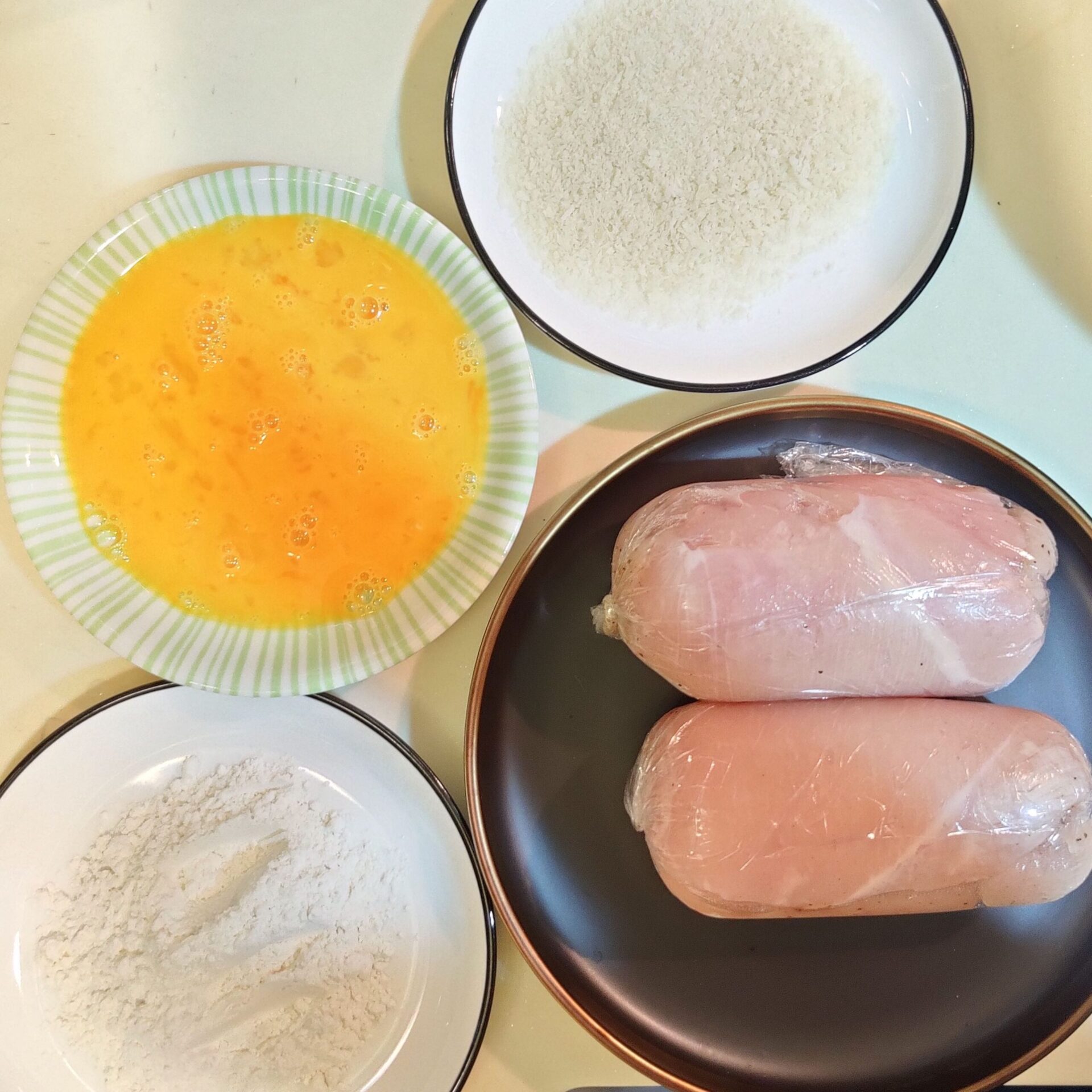 panning the chicken breast 